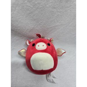 Squishmallows Baiden the Red Dragon Plush Ornament 4" 2021 Bright Squad